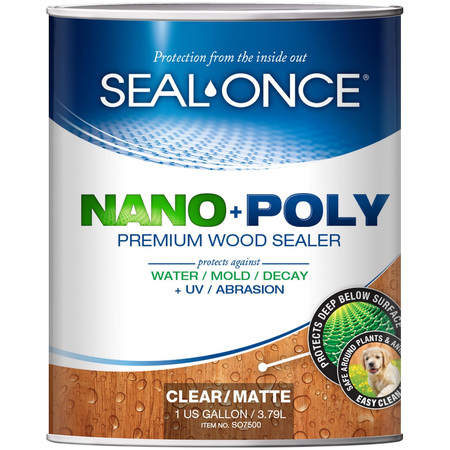 SEAL-ONCE 1 GAL NANO + POLY Premium Wood Sealer Bronze Cedar Color SO7524